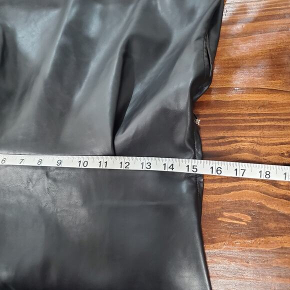 En Saison Lana Vegan Leather Mini Dress Medium Black Witch Goth Event Party - Picture 7 of 11